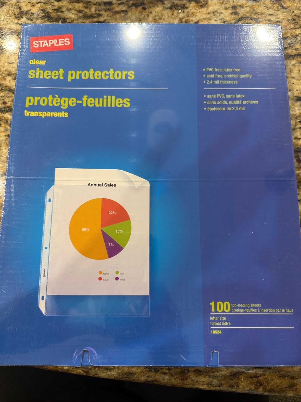 STAPLES Clear Sheet Protectors, 100-Pack - Transparent